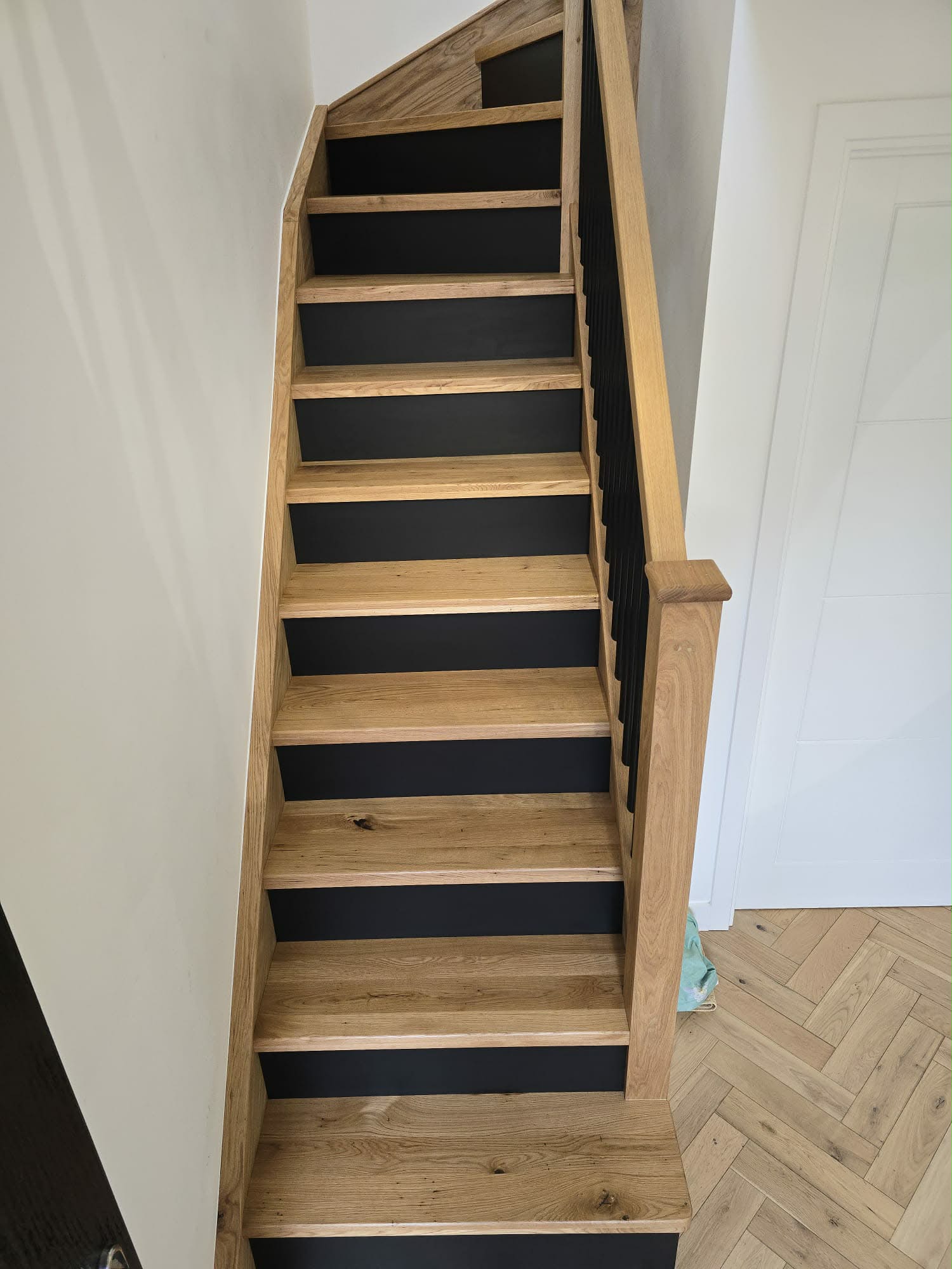 Solid wood stair treads and overlays 8 — installed by MarJoinery